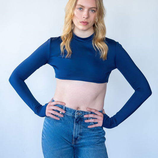 The Sula, UPF 50+ rash guard & athletic top in Marine Navy