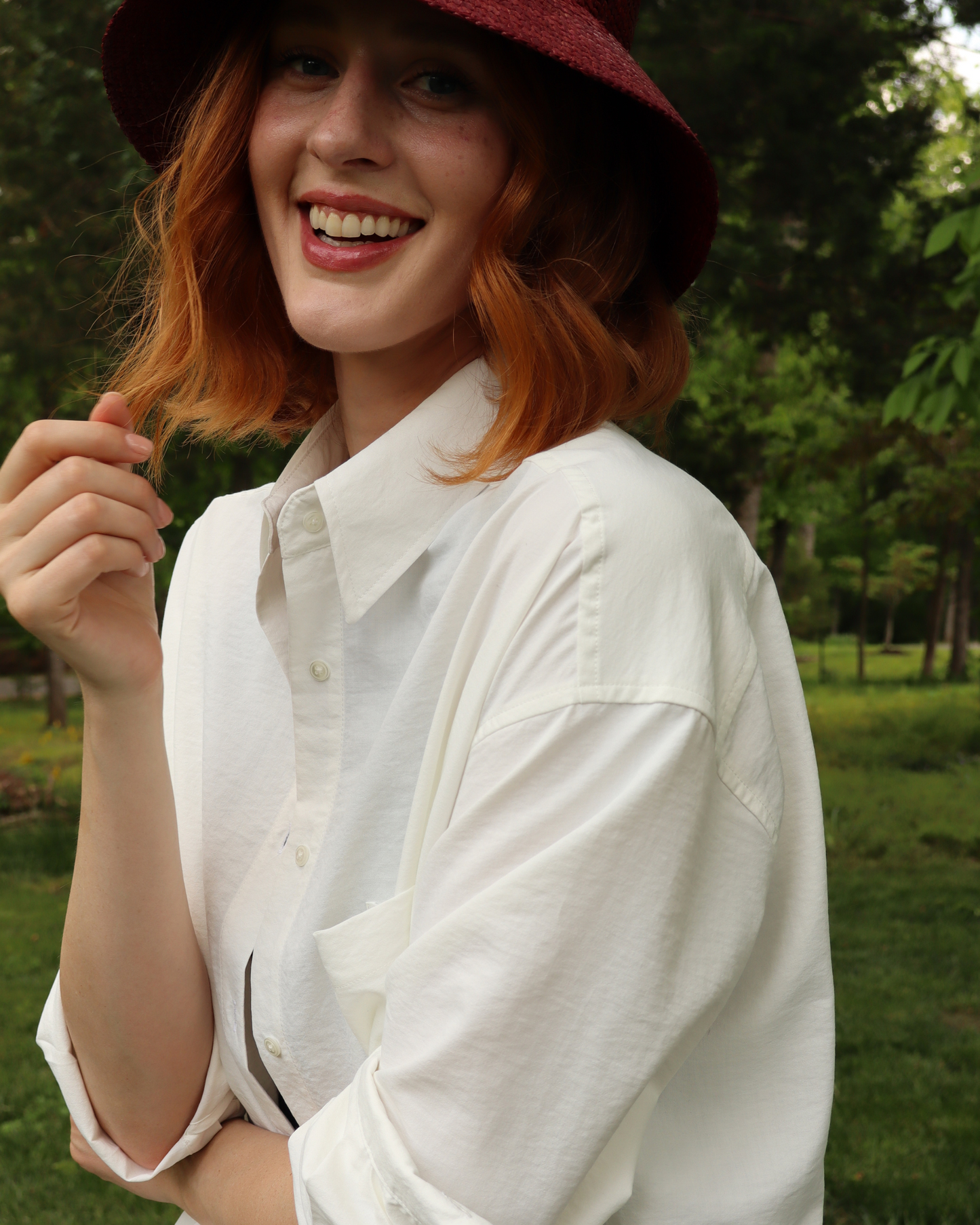 The Maro, UPF 50+ Oversized Fit | sun protective shirt in Seashell White