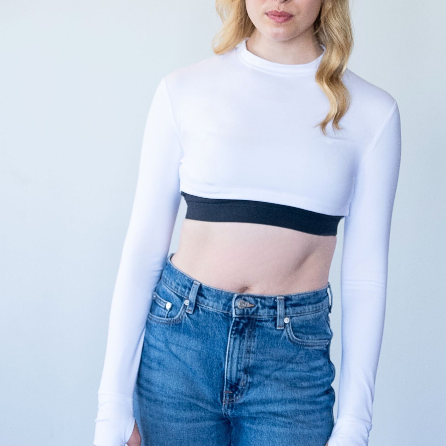 The Sula, UPF 50+ rash guard & athletic top in Pearl White