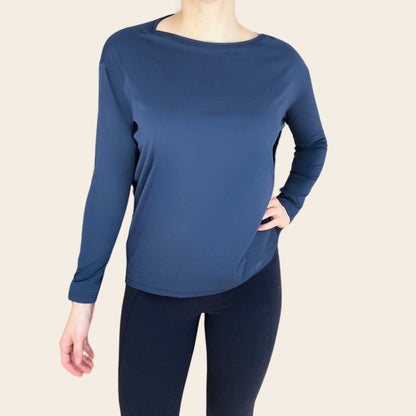 The Teton, Ultra Lightweight UPF 50+ Long-sleeve shirt in Navy Blue