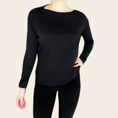 The Teton, Ultra Lightweight UPF 50+ Long-sleeve shirt in Black