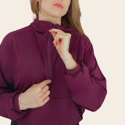 The Dreamcatcher, UPF 50+ Buttery Soft Jacket in Burgundy