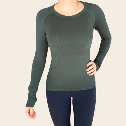 The Sedona, Long-sleeve Activewear UPF 50+ Shirt in Moss Green