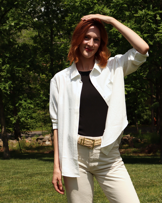 The Carolyn, UPF 50+ Classic Fit | sun protective shirt in Seashell White