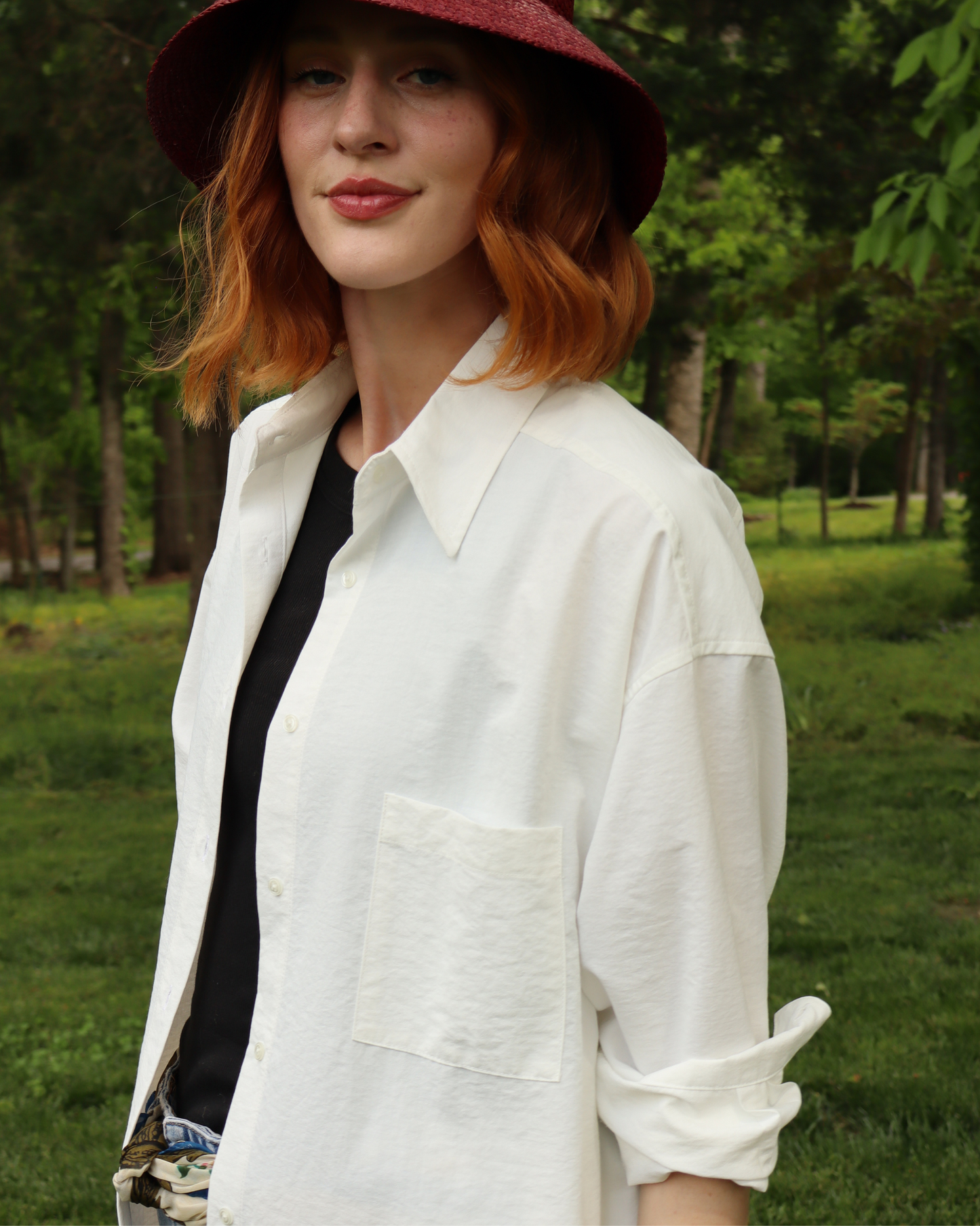 The Maro, UPF 50+ Oversized  Fit | sun protective shirt in Seashell White