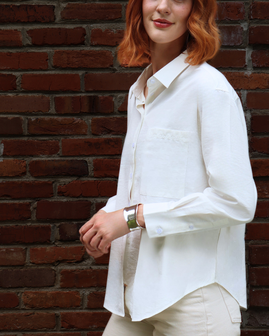 The Carolyn, UPF 50+ Classic Fit | sun protective shirt in Seashell White